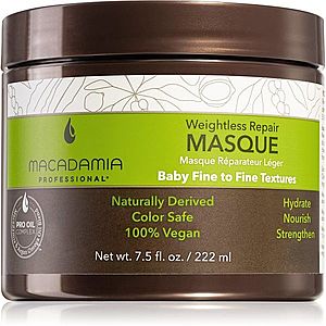 Macadamia Natural Oil Weightless Repair obnovující maska pro všechny typy vlasů 222 ml obraz