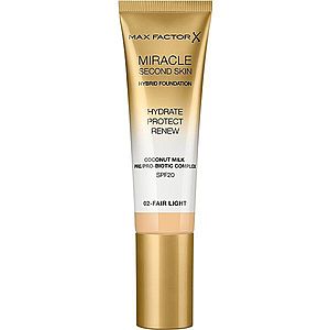 Max Factor Miracle Second Skin hydratační krémový make-up SPF 20 odstín 02 Fair Light 30 ml obraz