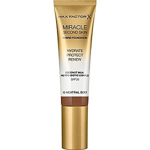 Max Factor Miracle Second Skin hydratační krémový make-up SPF 20 odstín 12 Neutral Deep 30 ml obraz