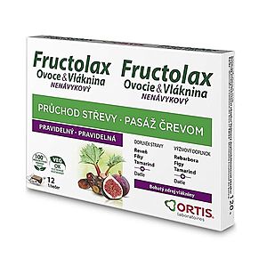 Ortis Fructolax 12 žvýkacích kostek obraz
