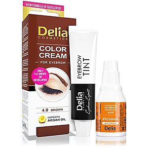Delia Cosmetics Argan Oil barva na obočí odstín 4.0 Brown 15 ml obraz