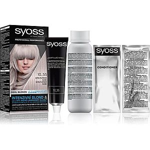 Syoss Cool Blonds permanentní barva na vlasy odstín 10-55 Ultra platinum blond obraz