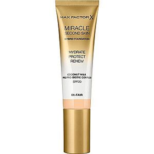 Max Factor Miracle Second Skin hydratační krémový make-up SPF 20 odstín 01 Fair 30 ml obraz