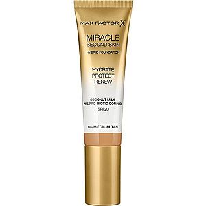 Max Factor Miracle Second Skin hydratační krémový make-up SPF 20 odstín 08 Medium Tan 30 ml obraz