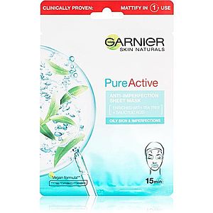 Garnier Skin Naturals Pure Active plátýnková maska s čisticím efektem 28 g obraz