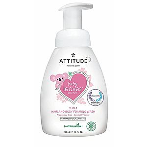 ATTITUDE Baby Leaves Pěnivé mýdlo a šampon 2v1 bez vůně 295 ml obraz