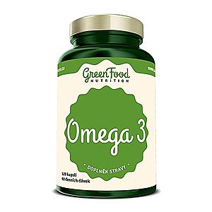 Omega-3 - GreenFood Nutrition, 120 kapslí, Omega-3 - GreenFood Nutrition, 120 kapslí obraz