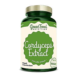 Cordyceps - GreenFood Nutrition, 90 kapslí, Cordyceps - GreenFood Nutrition, 90 kapslí obraz
