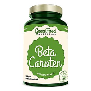Beta Caroten - GreenFood Nutrition, 90 kapslí, Beta Caroten - GreenFood Nutrition, 90 kapslí obraz