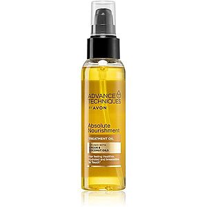 Avon Advance Techniques Absolute Nourishment vyživující olej na vlasy s arganovým olejem s kokosovým olejem 100 ml obraz