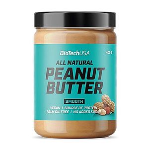 Peanut Butter All Natural - Biotech USA 400 g Crunchy obraz