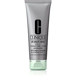 Clinique All About Clean 2-in-1 Charcoal Mask + Scrub čisticí pleťová maska 100 ml obraz