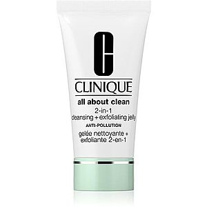 Clinique All About Clean 2-in-1 Cleansing + Exfoliating Jelly exfoliační čisticí gel 150 ml obraz