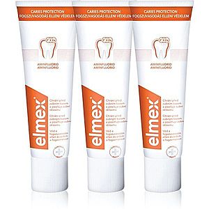 Elmex Caries Protection zubní pasta chránící před zubním kazem s fluoridem 3x75 ml obraz