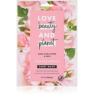 Love Beauty & Planet Blooming Radiance Muru Muru Butter & Rose plátýnková maska pro rozjasnění pleti 21 ml obraz