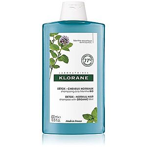 Klorane Máta Vodní BIO čisticí detoxikační šampon pro normální vlasy 400 ml obraz
