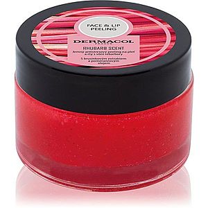 Dermacol Face & Lip Peeling Rhubarb cukrový peeling na rty a tváře 50 ml obraz