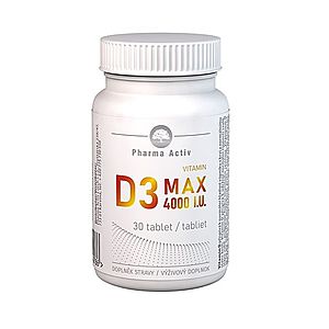 Pharma Activ Vitamin D3 MAX 4000 I.U. 30 tablet obraz