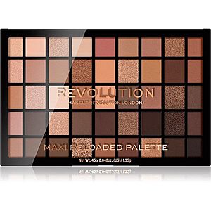 Makeup Revolution Maxi Reloaded Palette paletka pudrových očních stínů odstín Ultimate Nudes 45x1.35 g obraz