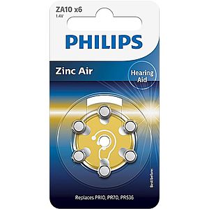 Philips ZA10B6A/00 baterie do naslouchadel 6 ks obraz