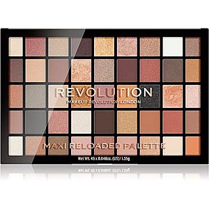 Makeup Revolution Maxi Reloaded Palette paletka pudrových očních stínů odstín Large It Up 45x1, 35 g obraz