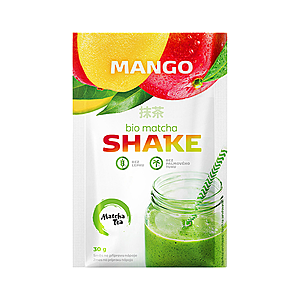 BIO Matcha Tea Shake, 30 g Matcha Tea Shake Mango, BIO Matcha Tea Shake, 30 g Matcha Tea Shake Mango obraz