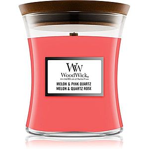 Woodwick Melon & Pink Quarz vonná svíčka s dřevěným knotem 85 g obraz