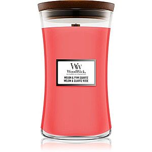 Woodwick Melon & Pink Quarz vonná svíčka s dřevěným knotem 609, 5 g obraz