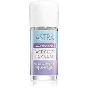 Astra Make-up S.O.S Nail Care Fast Gloss Top Coat vrchní lak na nehty pro dokonalou ochranu a intenzivní lesk 12 ml obraz