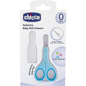 Chicco Baby Moments dětské nůžky s kulatou špičkou 0m+ Blue 1 ks obraz