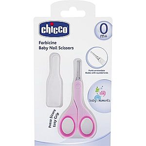 Chicco Baby Moments dětské nůžky s kulatou špičkou 0m+ Pink 1 ks obraz