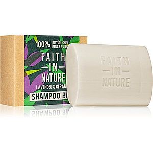 Faith In Nature Lavender & Geranium organický tuhý šampon s levandulí 85 g obraz