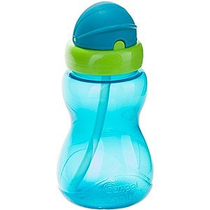 Canpol babies Sport Cup dětská láhev s brčkem 12m+ Blue 270 ml obraz