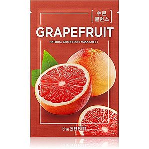 The Saem Natural Mask Sheet Grapefruit plátýnková maska pro rozjasnění a vitalitu pleti 21 ml obraz