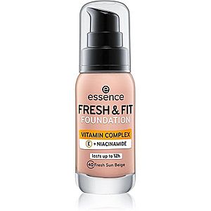 Essence Fresh & Fit tekutý make-up odstín 40 Fresh Sun Beige 30 ml obraz