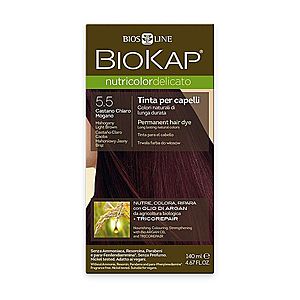 BIOKAP Nutricolor Delicato 5.50 Hnědá - světlý mahagon barva na vlasy 140 ml obraz