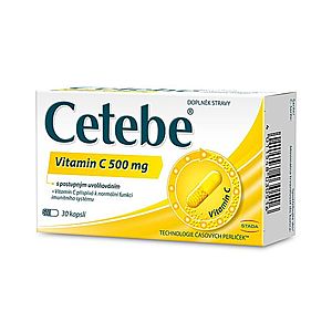 Cetebe Vitamin C 500 mg s postupným uvolňováním 30 kapslí obraz