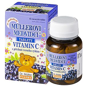 Dr. Müller Müllerovi medvídci s vitaminem C černý rybíz 45 tablet obraz