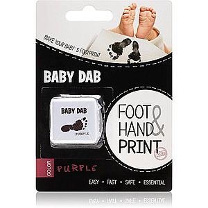 Baby Dab Foot & Hand Print Purple barva na dětské otisky obraz