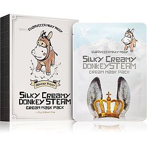 Elizavecca Milky Piggy Silky Creamy Donkey Steam Mask sada plátýnkových masek pro výživu a hydrataci 10x25 ml obraz