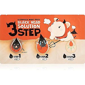 Elizavecca Milky Piggy 3 Step Black Head Solution třífázová péče na černé tečky 1 ks obraz