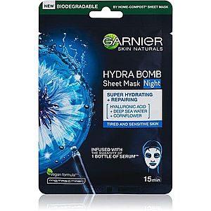 Garnier Skin Naturals Hydra Bomb vyživující plátýnková maska na noc 28 g obraz