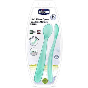 Chicco Soft Silicone lžička 6m+ Blue 2 ks obraz