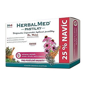 Dr. Weiss HerbalMed Echinacea + rakytník + vitamin C 24+6 pastilek obraz