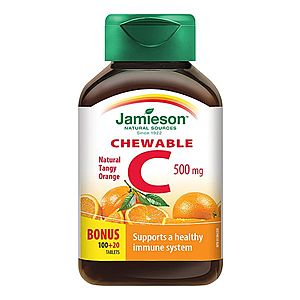 Jamieson Vitamin C 500 mg pomeranč 120 cucacích tablet obraz