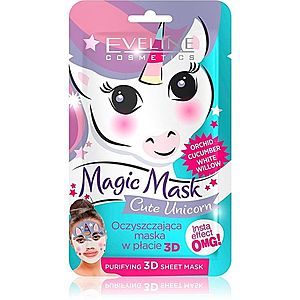 Eveline Cosmetics Magic Mask Cute Unicorn textilní 3D hloubkově čisticí maska obraz