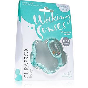 Curaprox Baby Waking Senses kousací kroužek s masážním kartáčkem a chrastítkem 1 ks obraz