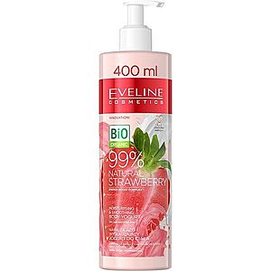 Eveline Cosmetics Bio Organic Natural Strawberry tělový jogurt pro suchou a podrážděnou pokožku 400 ml obraz