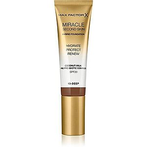 Max Factor Miracle Second Skin hydratační krémový make-up SPF 20 odstín 13 Deep 30 ml obraz