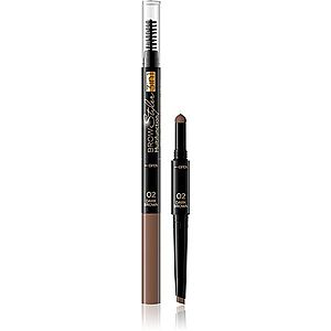 Eveline Cosmetics Brow Styler precizní tužka na obočí 3 v 1 odstín 02 Dark Brown 1, 2 g obraz